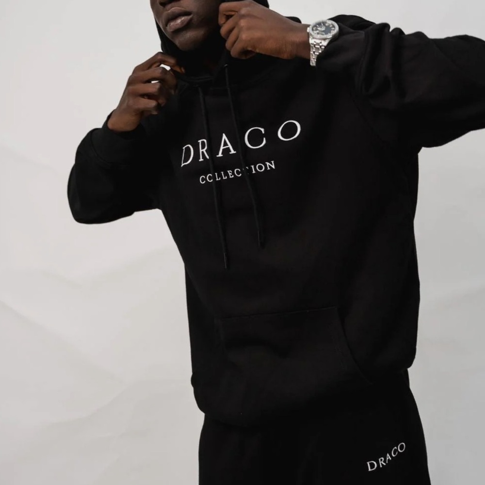Draco Black Sweatpants & Hoodie Set unisex - Picture 3 of 8